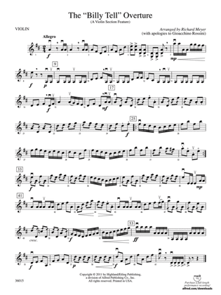 The "Billy Tell" Overture: 1st Violin