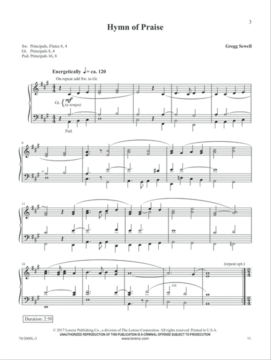 A Heart of Praise (Digital Delivery) Organ scores gallery preview page 3