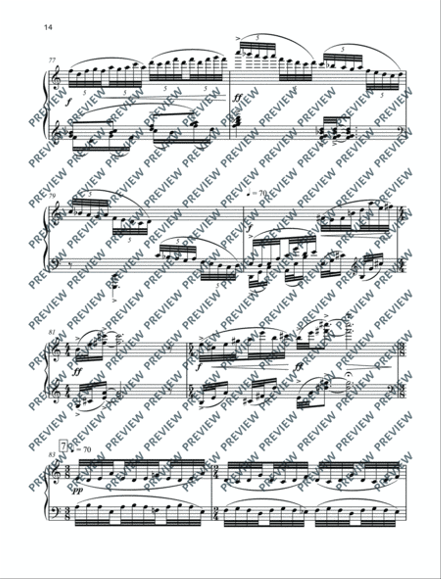 Falling Flowers Piano Solo scores gallery preview page 15