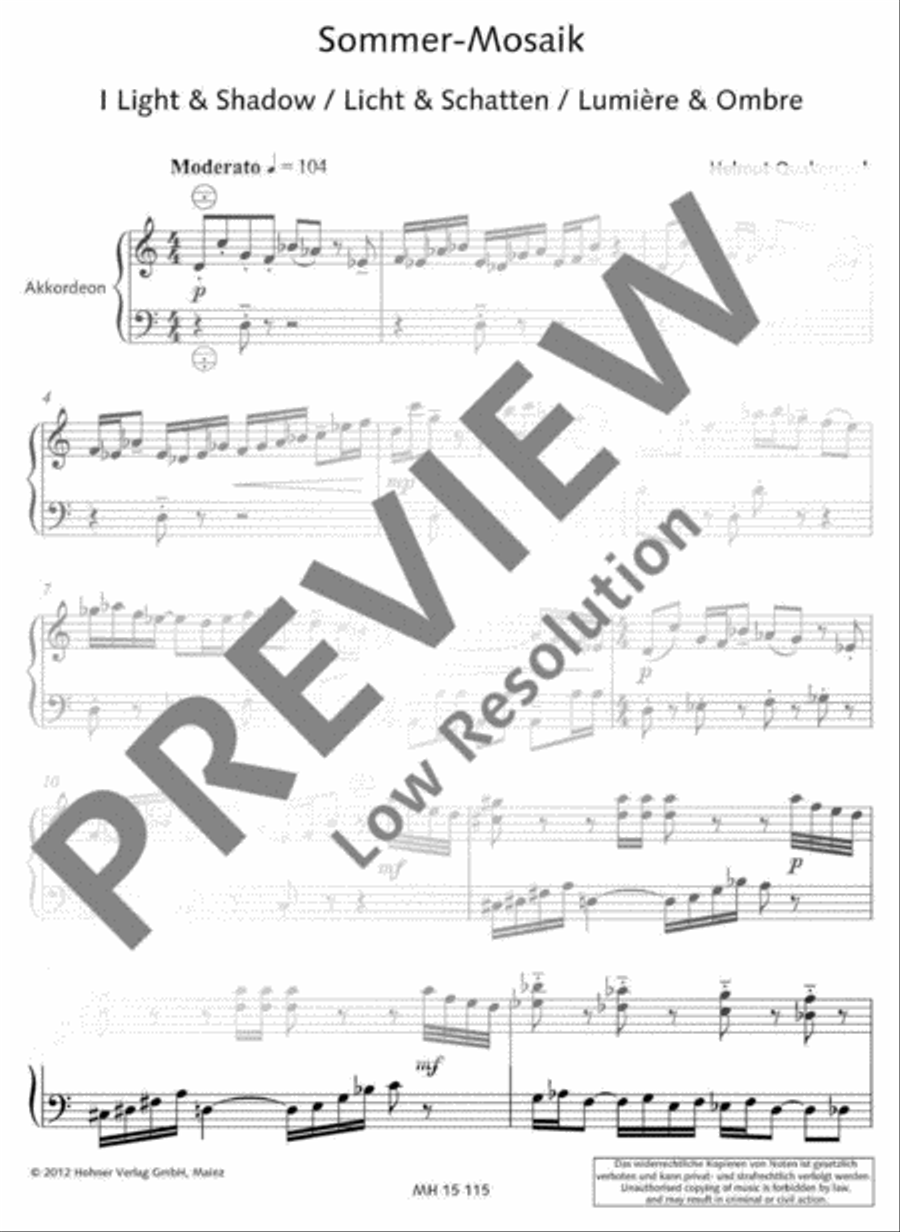 Sommer-Mosaik Sommer-Mosaik Accordion scores gallery preview page 3
