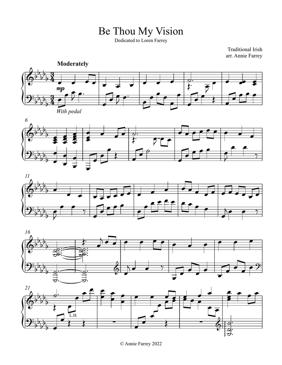 Be Thou My Vision Piano Solo scores gallery preview page 1