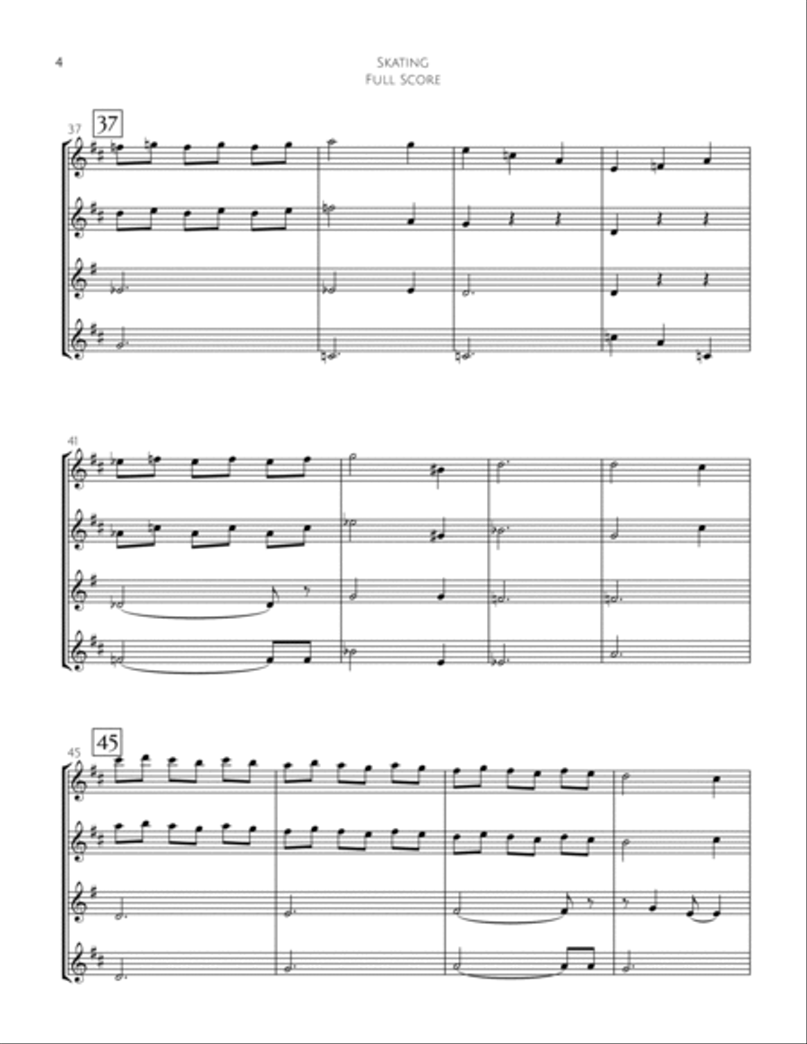Skating Woodwind Quartet scores gallery preview page 5