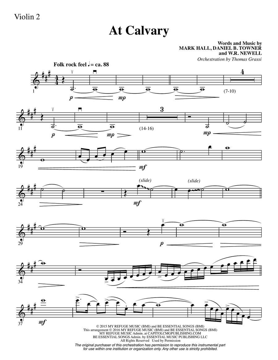At Calvary - Violin 2