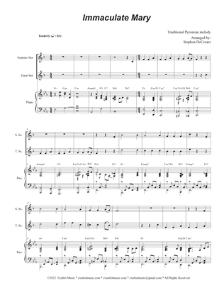 Immaculate Mary (Duet for Soprano and Tenor Saxophone)