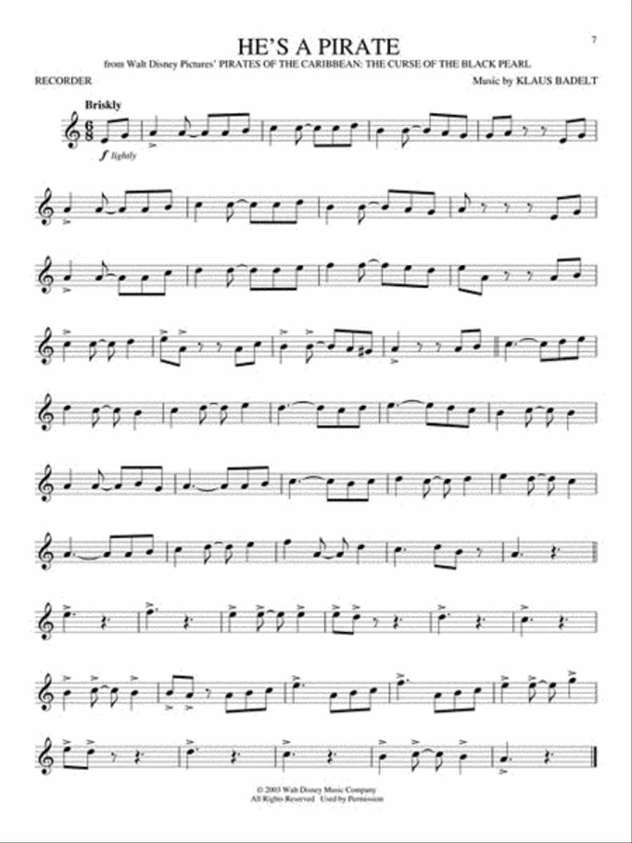 Favorite Movie Themes – 2nd Edition Recorder scores gallery preview page 3