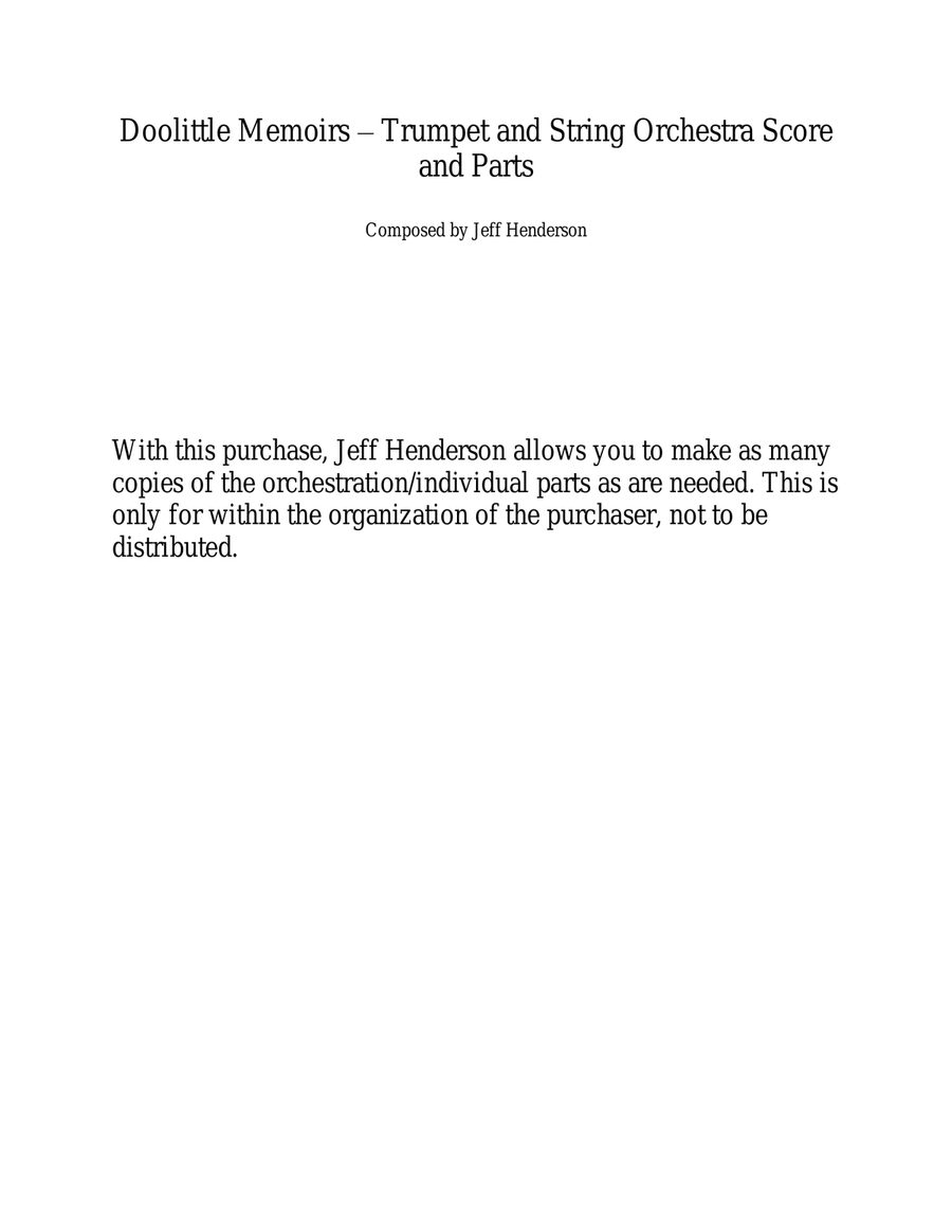 Doolittle Memoirs Large Ensemble scores gallery preview page 2