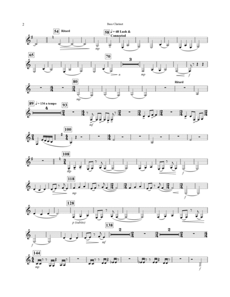 Concerto For Alto Saxophone And Wind Ensemble - Bb Bass Clarinet