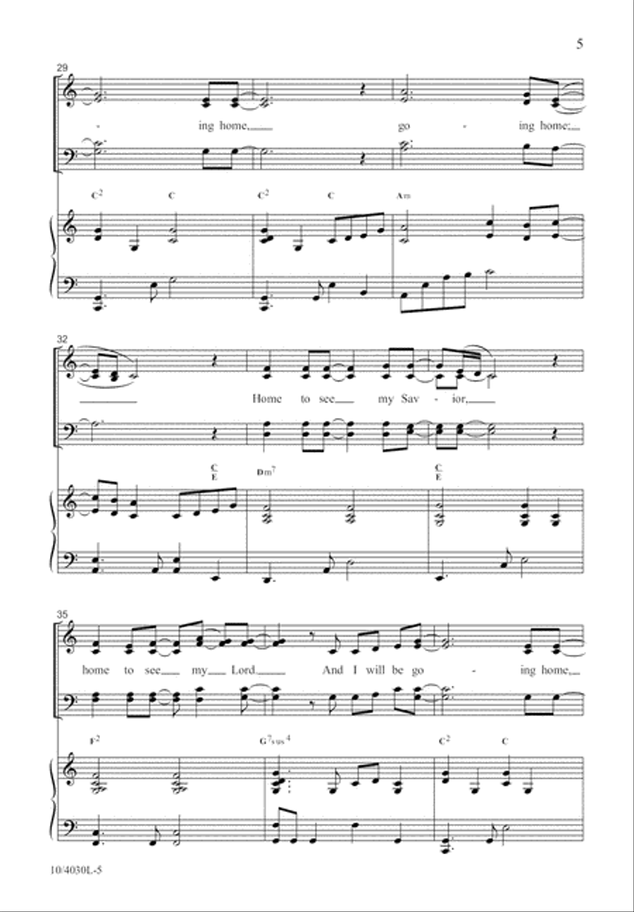 Going Home 4-Part scores gallery preview page 6
