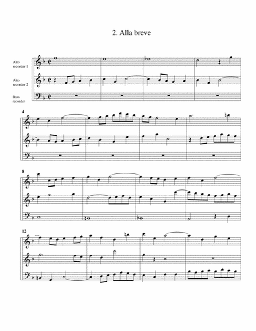 Trio sonata, BWV 1037 (arrangement for 3 recorders)