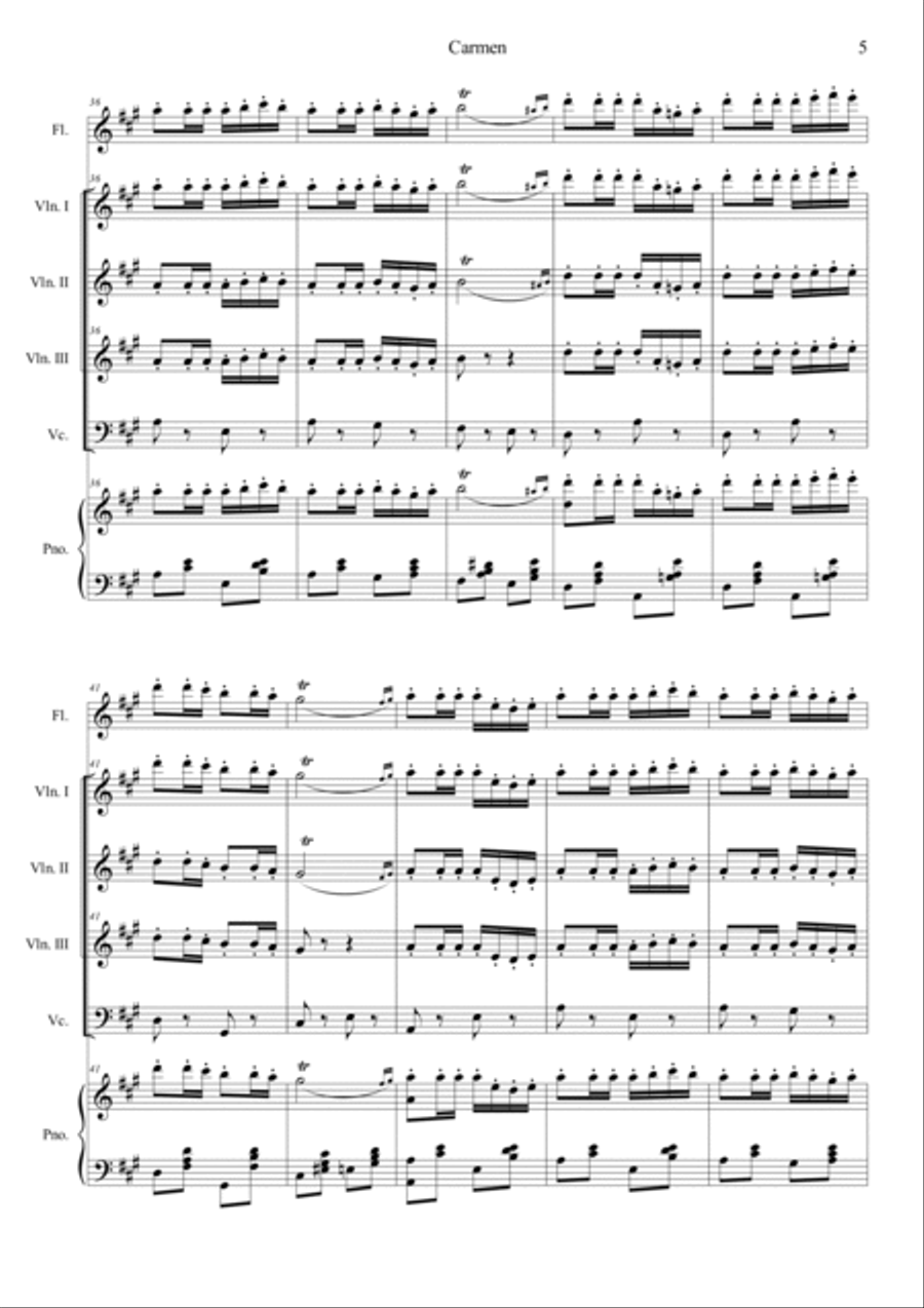 Carmen No.1 Prelude Orchestra scores gallery preview page 5
