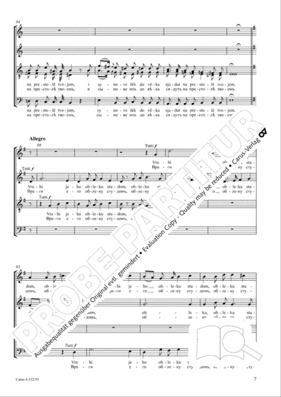 Blessed is the man that feareth the Lord (Blazen muz) 4-Part scores gallery preview page 8