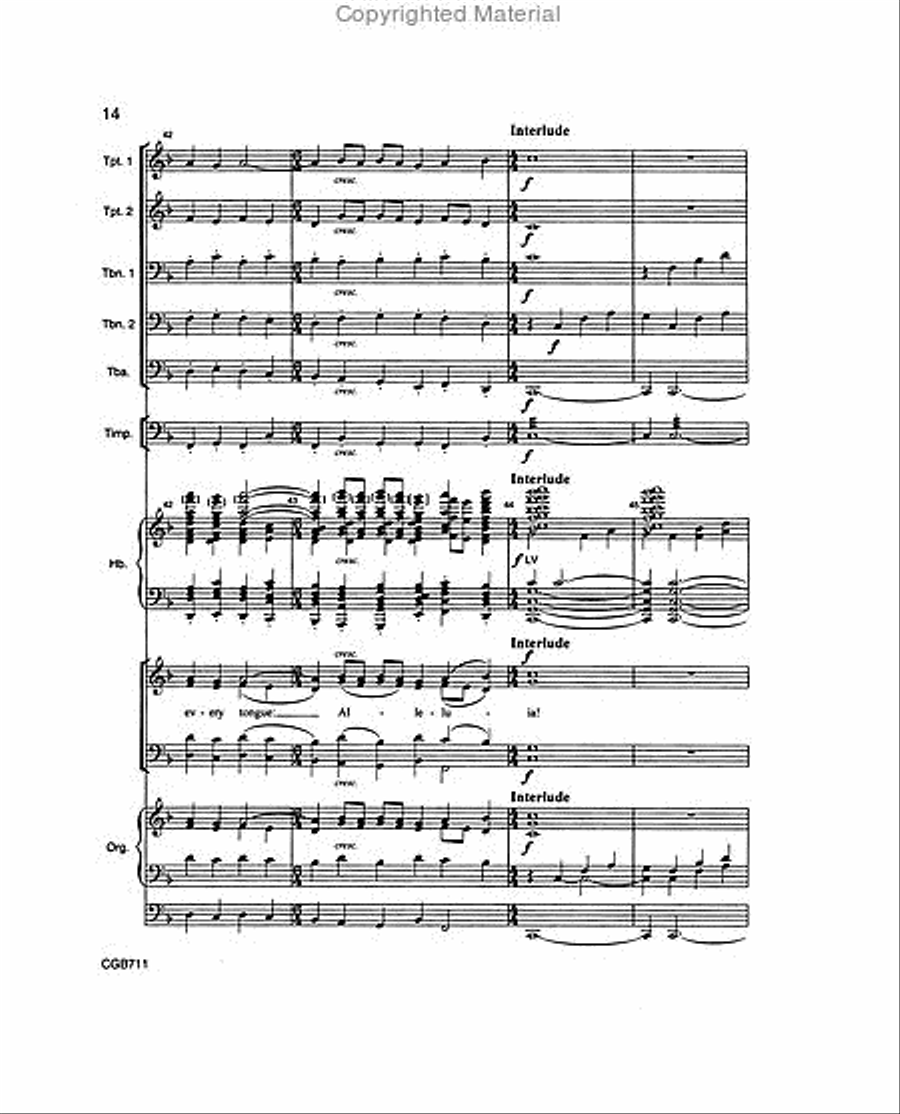 When in Our Music God Is Glorified Full Score Handbell Choir scores gallery preview page 6