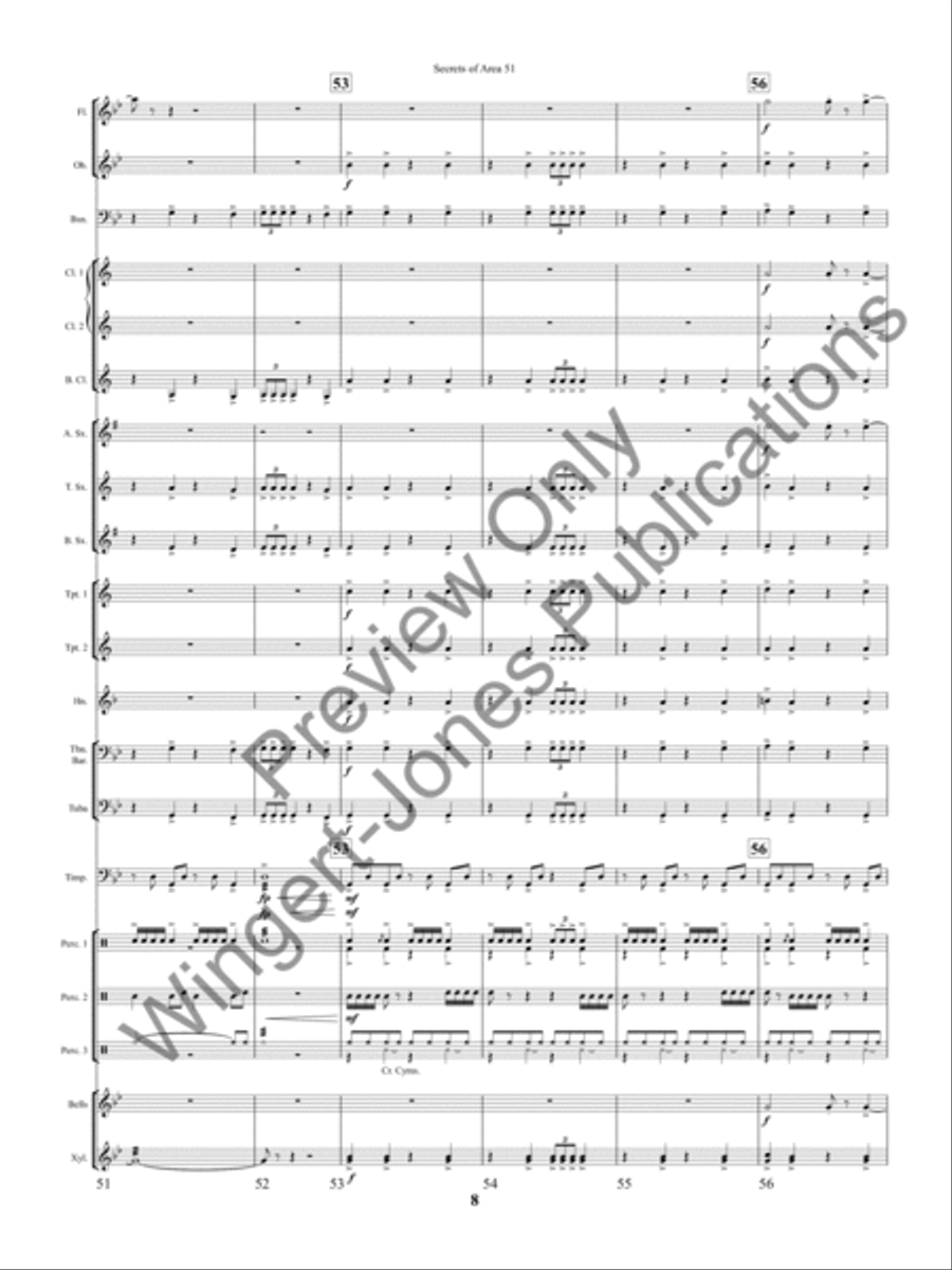 Secrets of Area 51 Concert Band scores gallery preview page 11