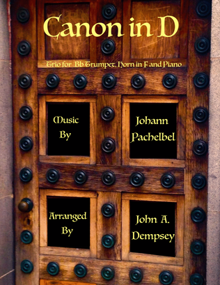 Book cover for Canon in D (Trio for Trumpet, Horn in F and Piano)