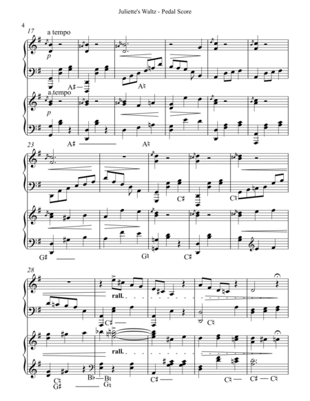 Juliette's Waltz - Pedal Score & Parts image number null