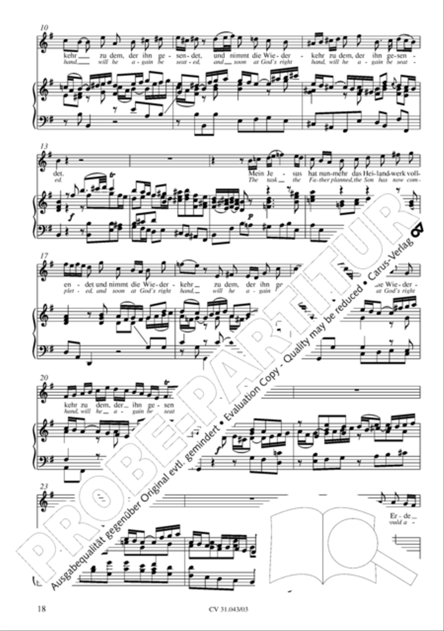 God goeth up with shouting (Gott fahret auf mit Jauchzen) 4-Part scores gallery preview page 19