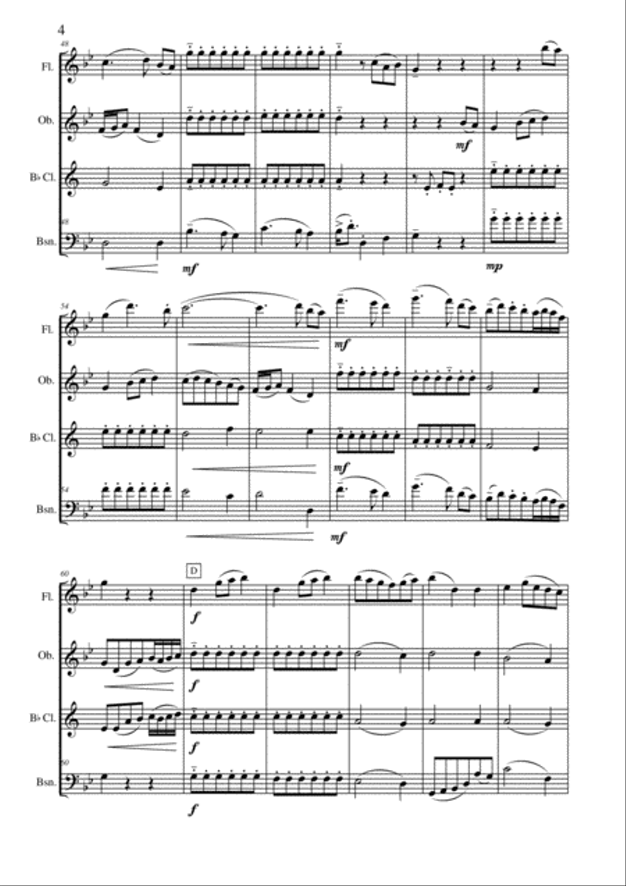 Ó Carolan's Welcome Ó Carolan's Welcome Woodwind Quartet scores gallery preview page 5