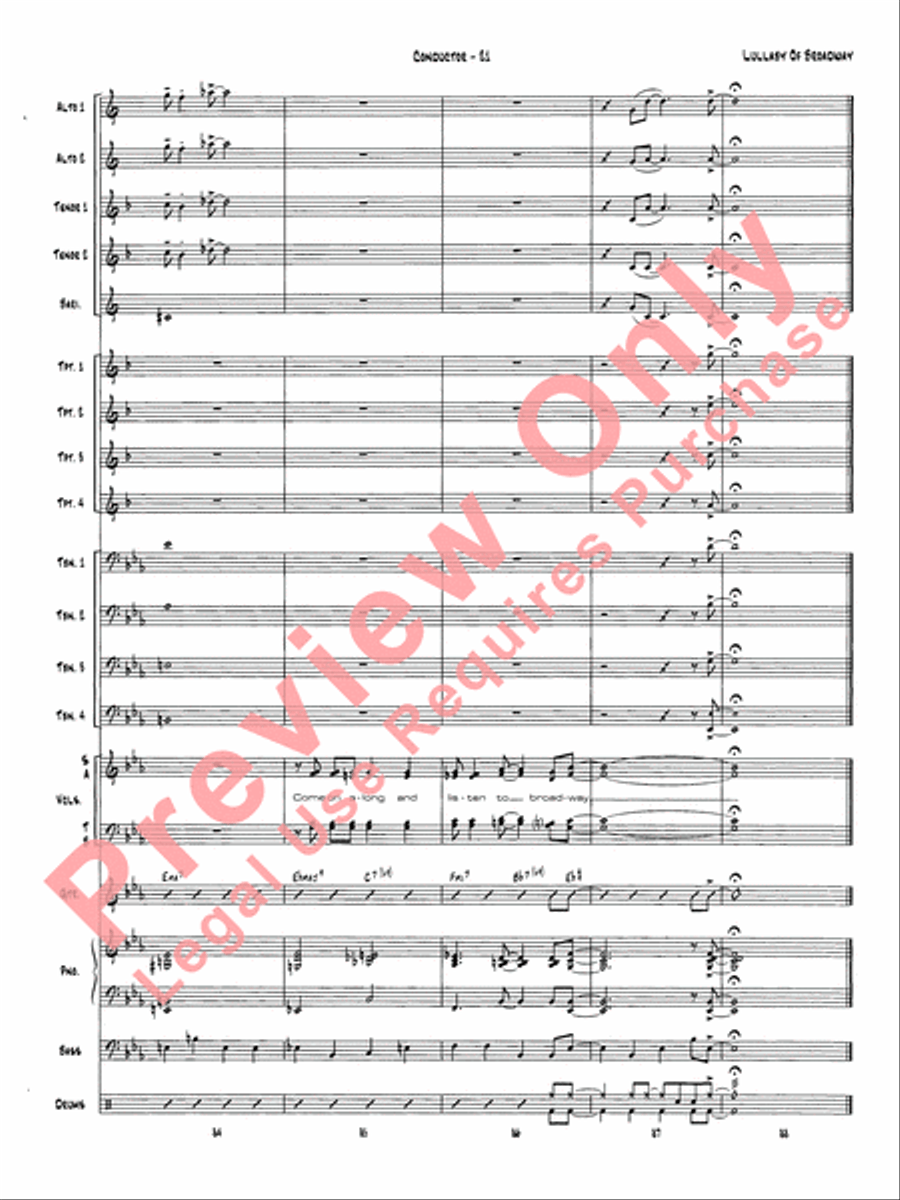 Lullaby of Broadway Jazz Ensemble scores gallery preview page 24