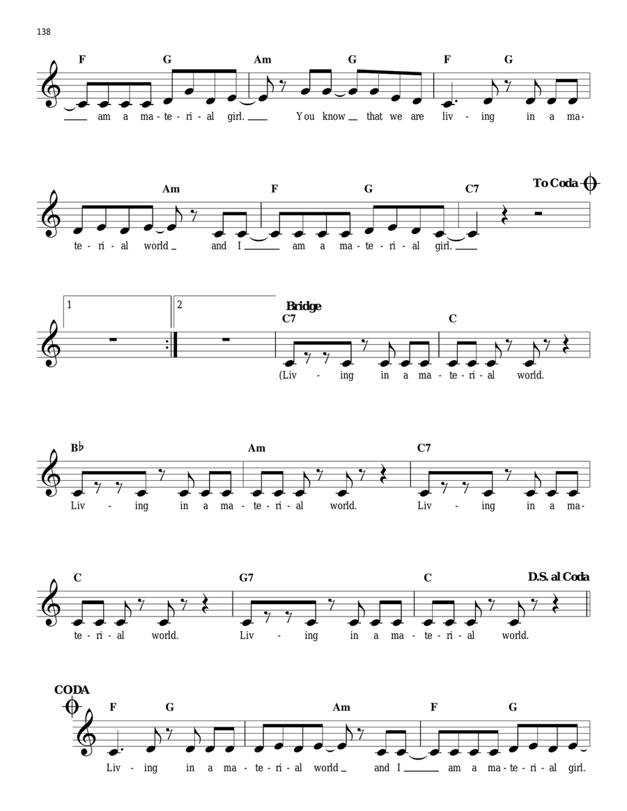Material Girl Material Girl Acoustic Guitar scores gallery preview page 2