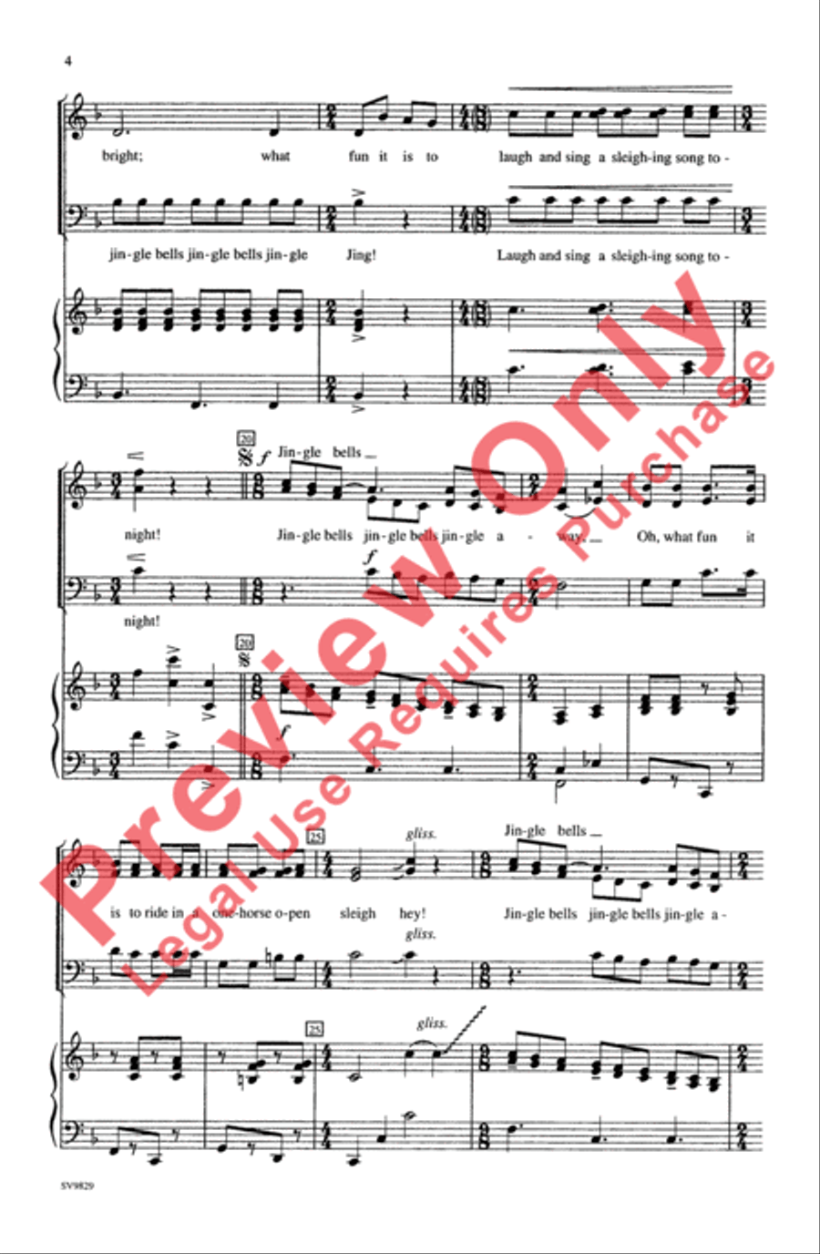 Dashing Through the Snow (A Jingle Bell Spectacular!) 3-Part scores gallery preview page 4