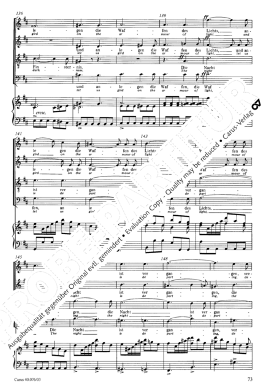 Hymn of Praise, MWV A 18 SSAATB scores gallery preview page 74