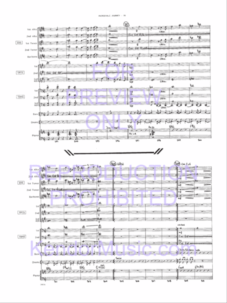 Incredible Journey Incredible Journey Jazz Ensemble scores gallery preview page 17