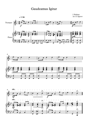Gaudeamus Igitur, Johannes Brahms, For Trumpet & Piano