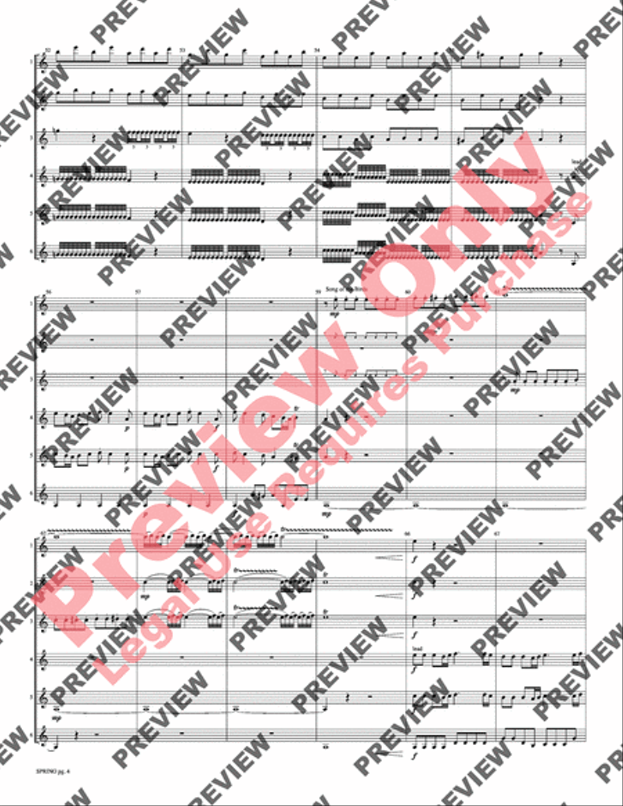 Spring from The Four Seasons Small Ensemble scores gallery preview page 6