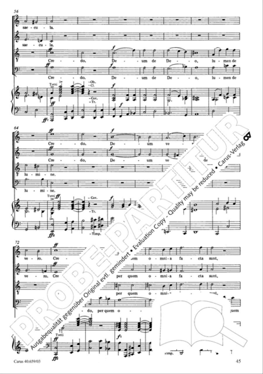 Mass in A flat major (Messe in As) 4-Part scores gallery preview page 46