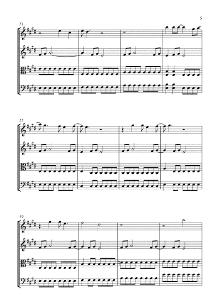 Hands Down String Quartet scores gallery preview page 5