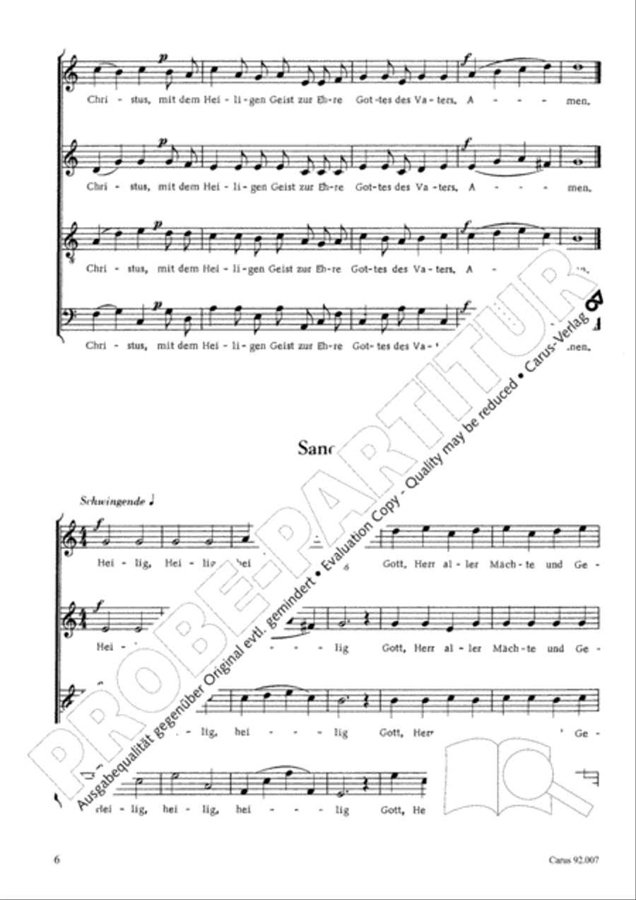 St. Bonifatius Messe St. Bonifatius Messe 4-Part scores gallery preview page 7