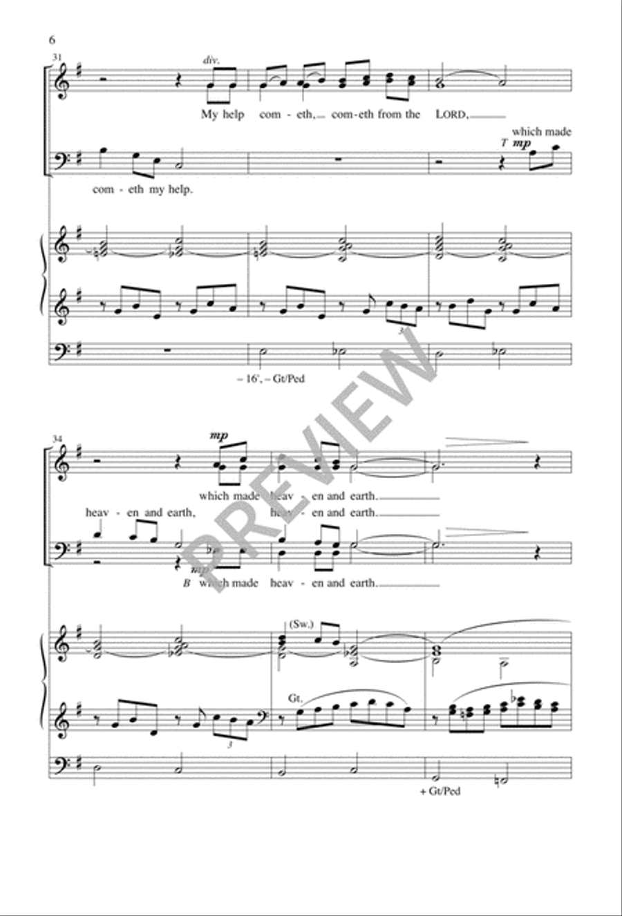 My Help Cometh from the Lord 4-Part scores gallery preview page 7