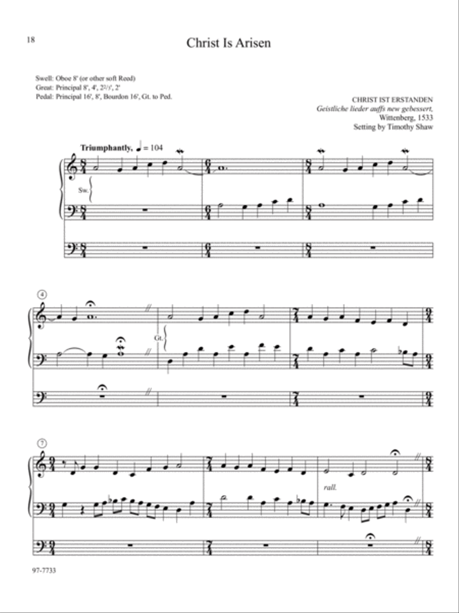 A Reformation Easter: Organ Preludes on Sixteenth-Century Hymns Organ scores gallery preview page 6