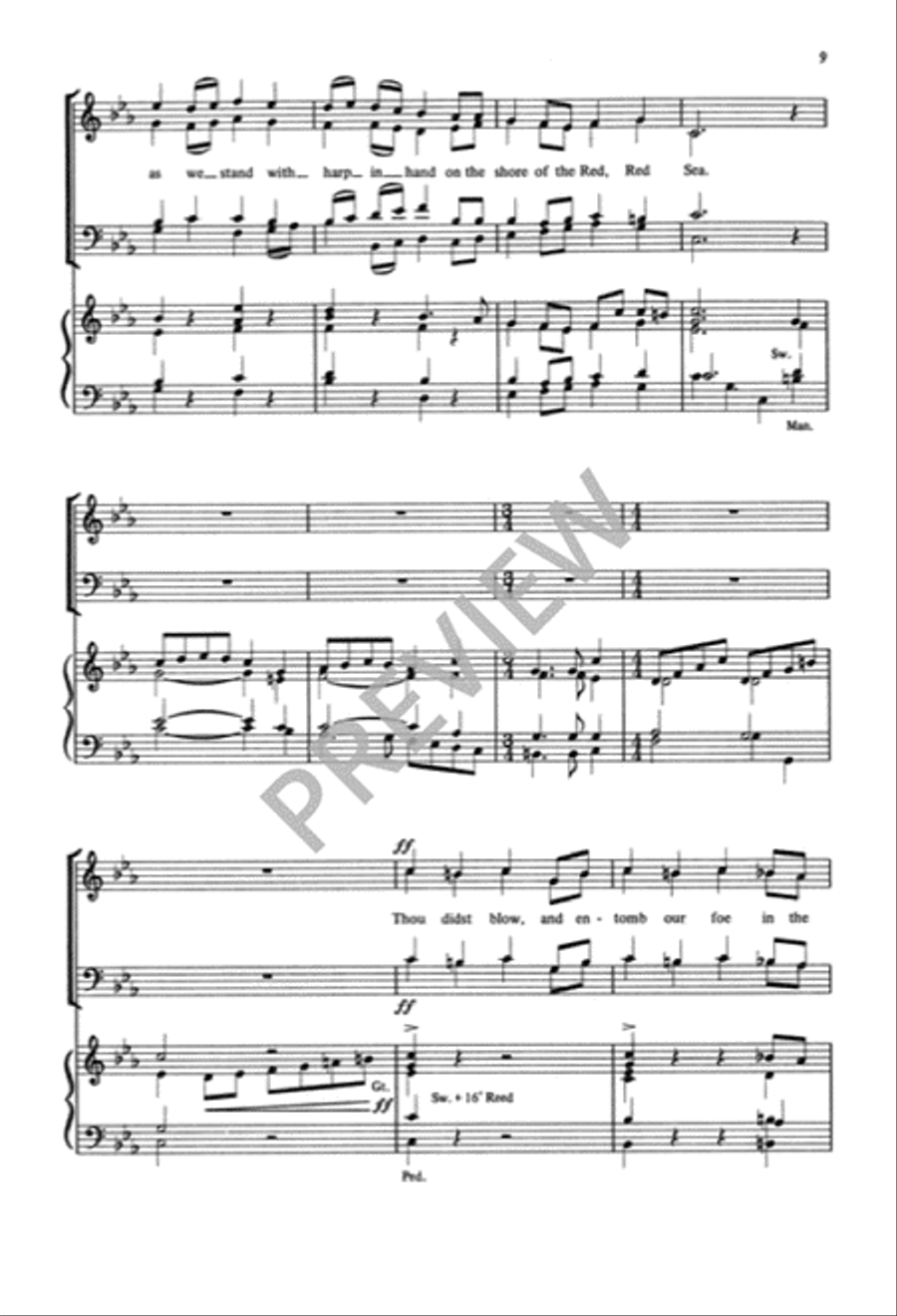 Moses Sing unto Christ the King 4-Part scores gallery preview page 10