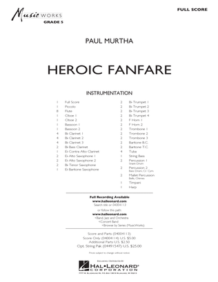 Book cover for Heroic Fanfare - Conductor Score (Full Score)