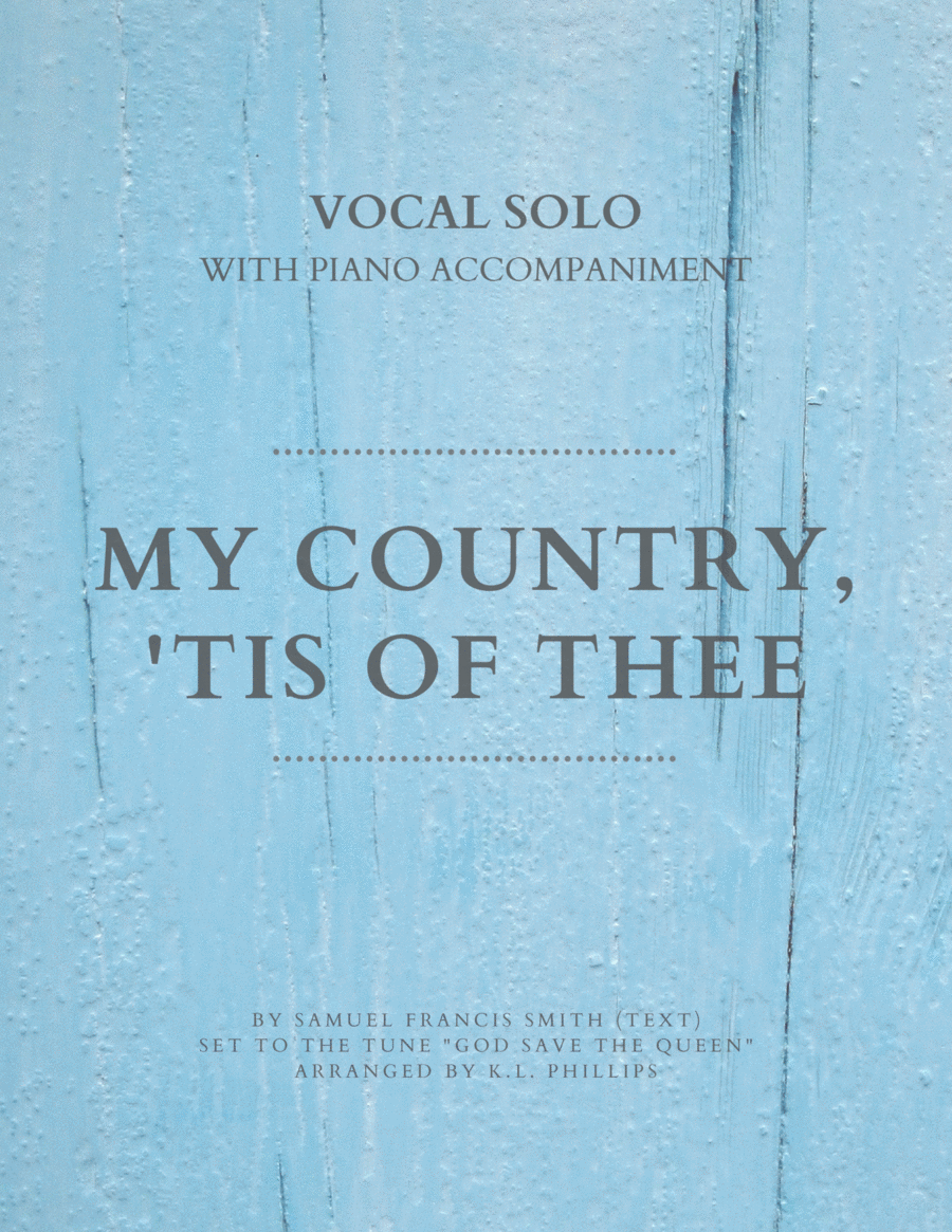My Country, 'Tis of Thee (with Prayer for Guidance) - Vocal Solo with Piano Accompaniment image number null