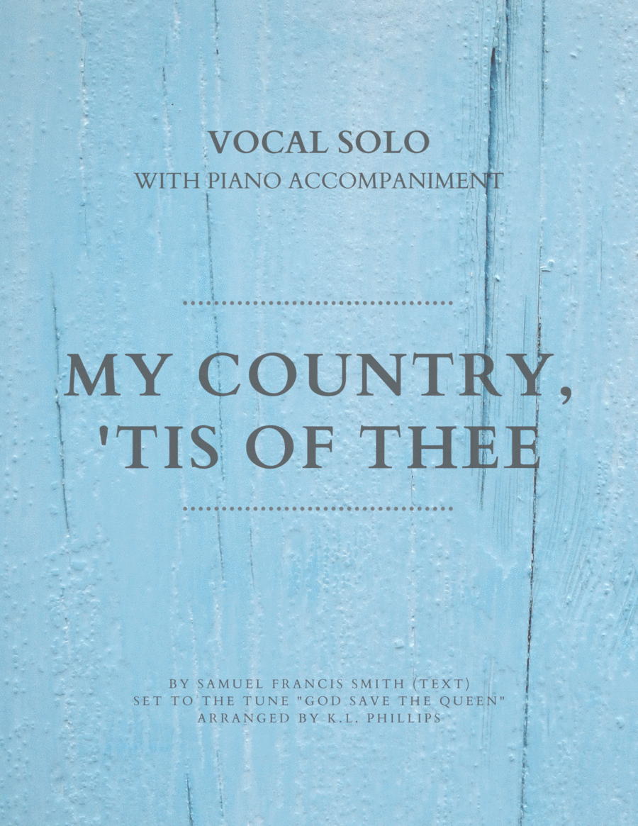My Country, 'Tis of Thee (with Prayer for Guidance) - Vocal Solo with Piano Accompaniment Voice Solo scores gallery preview page 1