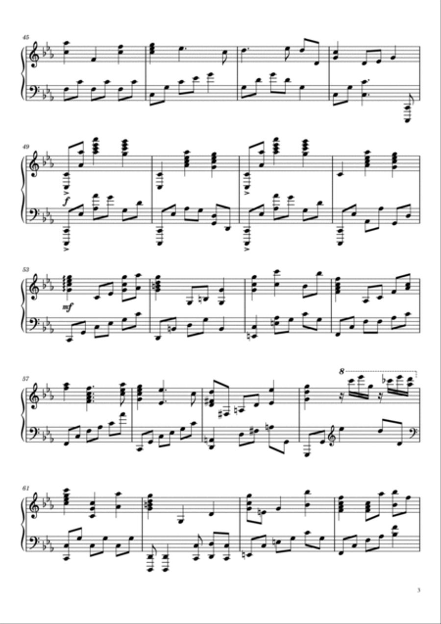 Once Upon A December Piano Solo scores gallery preview page 3