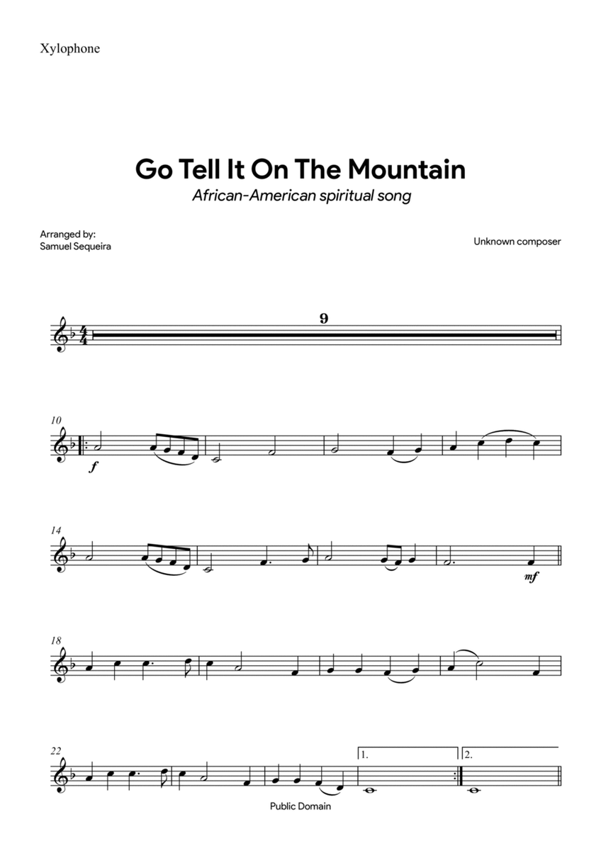 Go Tell It on the Mountain - with orchestral play along image number null