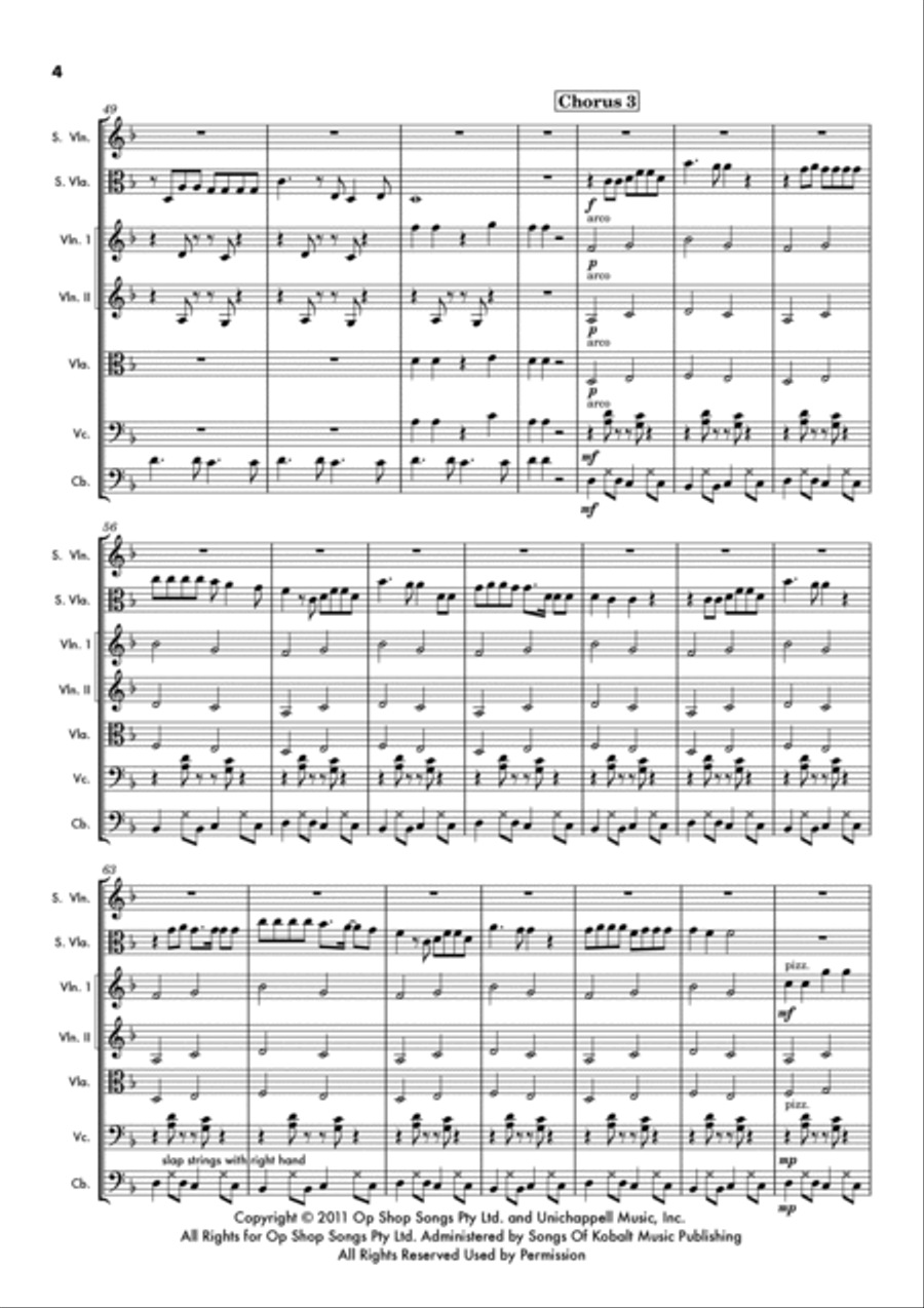 Somebody That I Used To Know String Orchestra scores gallery preview page 4