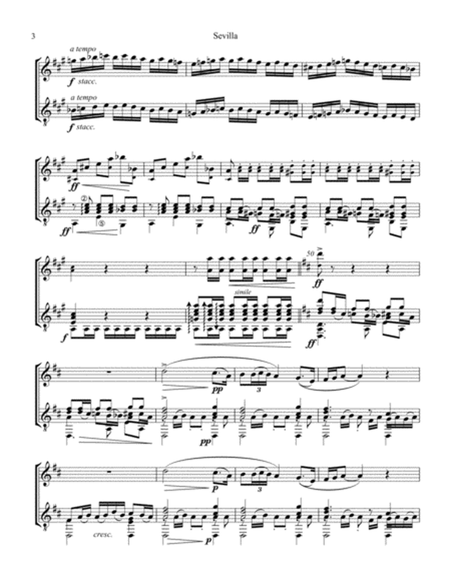 Sevilla Op. 47 No. 3 for violin and guitar (D Major) image number null