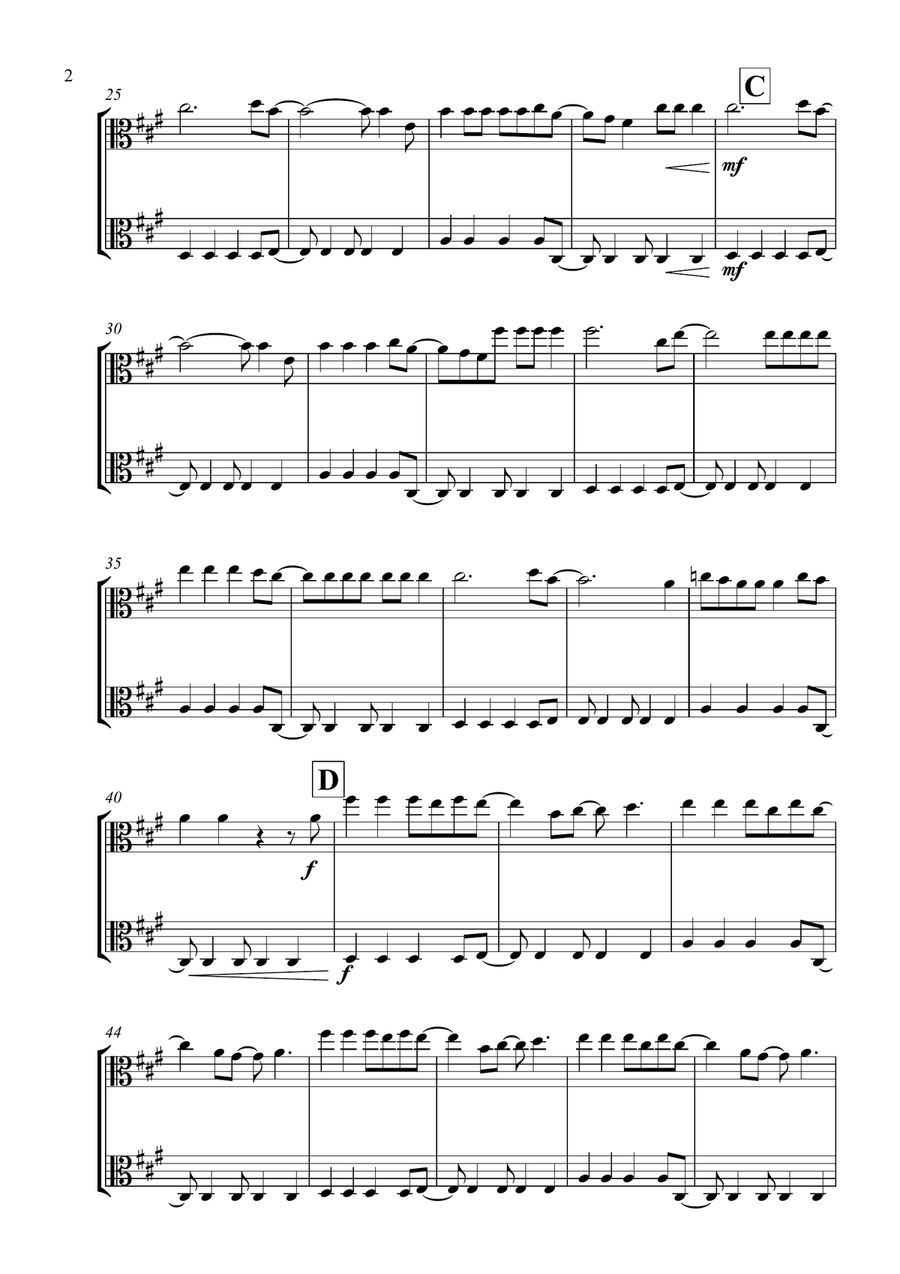 Viva La Vida Viva La Vida String Duet scores gallery preview page 2