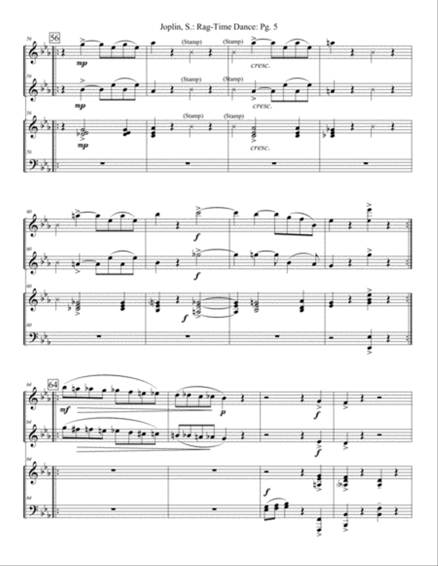 Rag-Time Dance, The Brass Ensemble scores gallery preview page 5