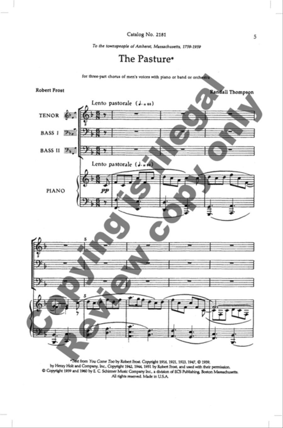 The Pasture 3-Part scores gallery preview page 11