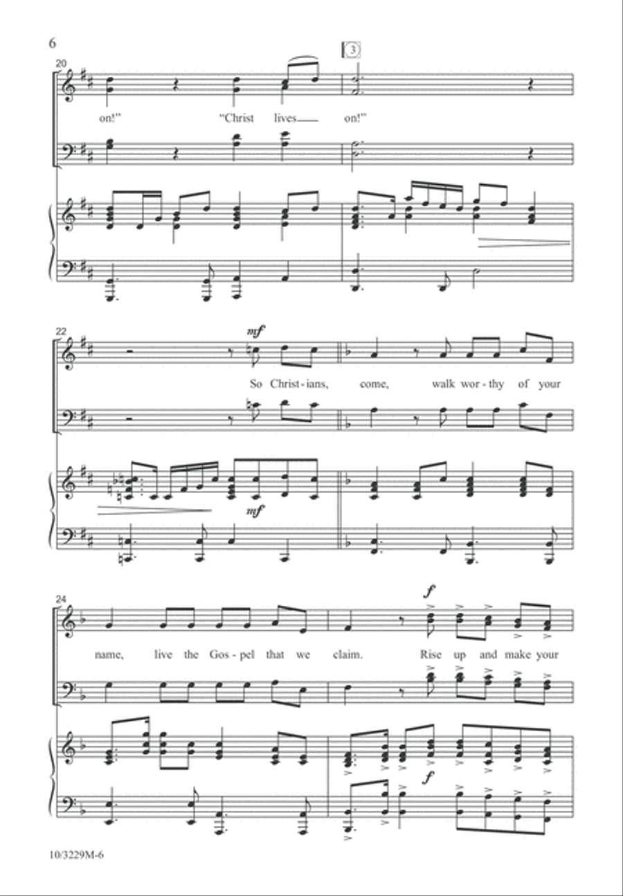 Christ Lives On 4-Part scores gallery preview page 6