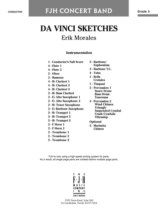Book cover for Da Vinci Sketches: Score