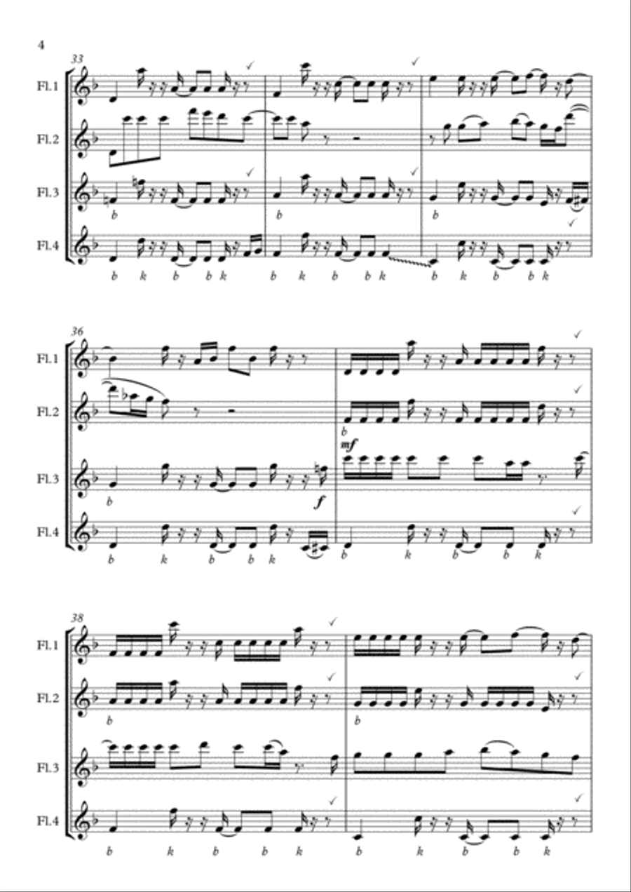 Too Good At Goodbyes Too Good At Goodbyes Woodwind Quartet scores gallery preview page 4