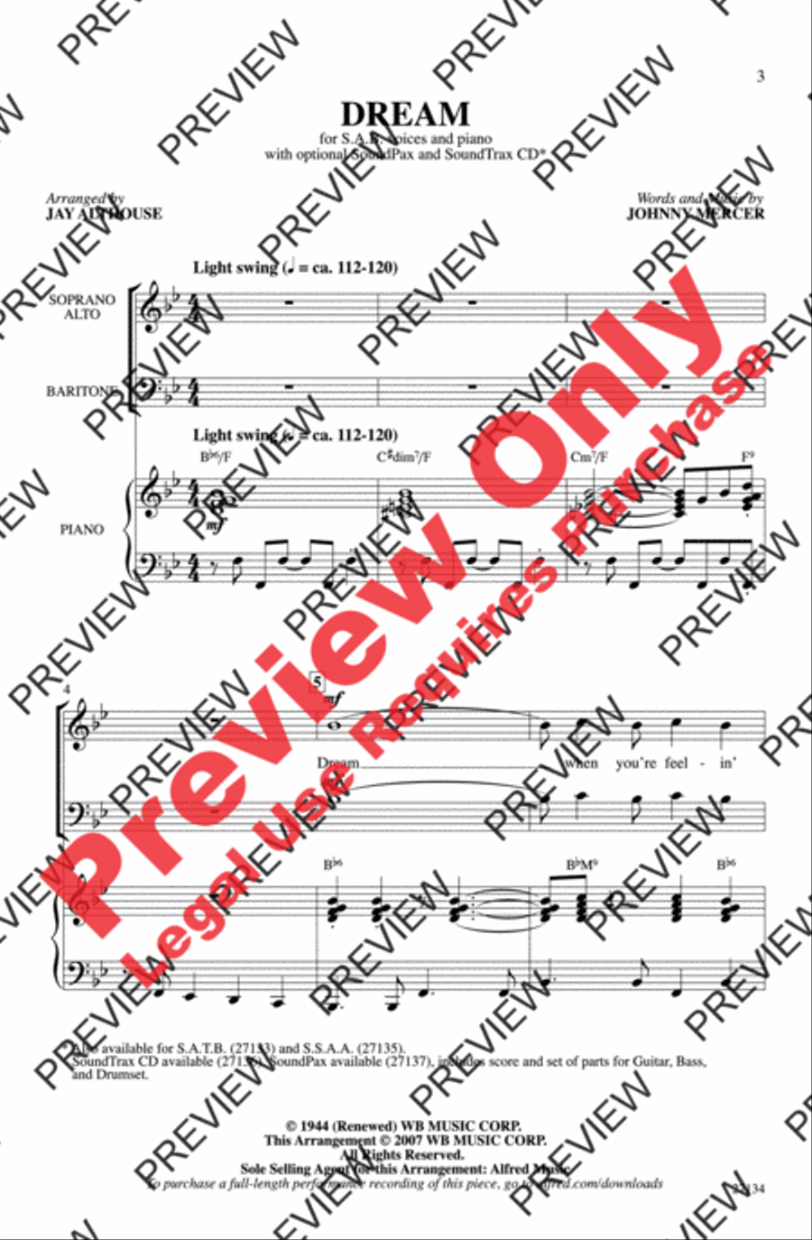 Dream 3-Part scores gallery preview page 3