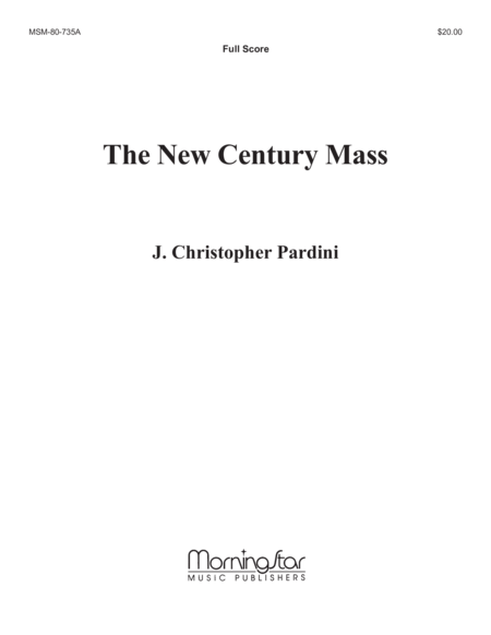 The New Century Mass (Downloadable Full Score)
