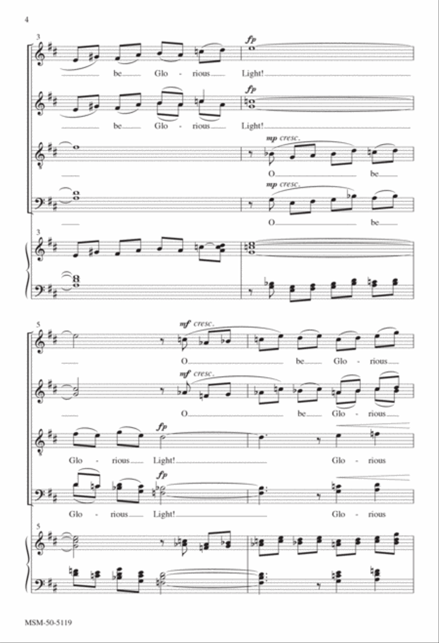 O Be Glorious Light Divisi scores gallery preview page 2